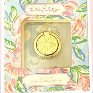 NWT Lilly Pulitzer Cell Phone Golden Ring Holder
